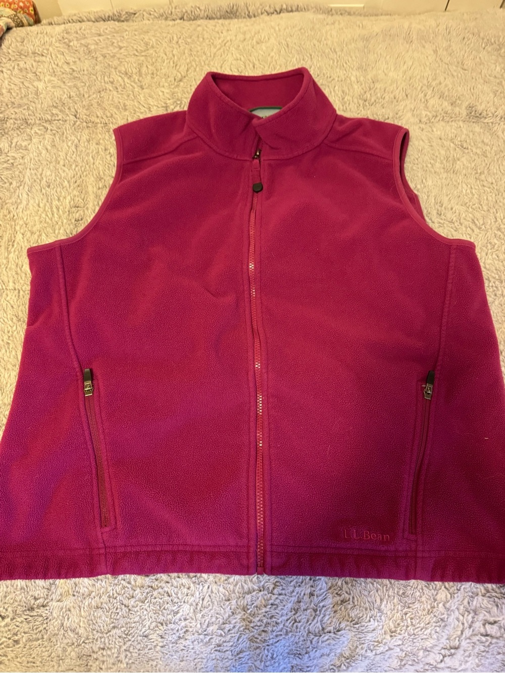 L.L. Bean Women's Magenta Fleece Vest
